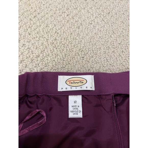 TALBOTS women purple 2- piece skirt suits size 12 - Picture 13 of 16